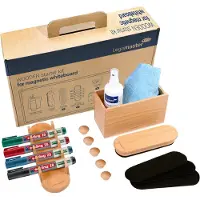 Legamaster Whiteboard Zubehör Set WOODEN, 17-teilig, für magnethaftende & beschriftbare Whiteboards, FSC-zertifiziertes Buchen-Naturholz
