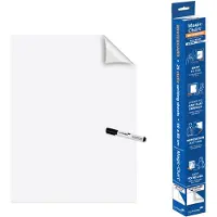 Legamaster Magic Charts , für Whiteboards, blanko, selbstklebend & beschreibbar, inkl. Boardmarker, L 800 x B 600 mm, 100 % recyclingfähig, Polypropylen, weiß, 25 Blatt