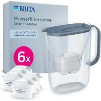 Brita Wasserfilter-Kanne MAXTRA Style Essential blau, 6x Pure Performance Filter