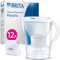 Brita Marella, Pitcher-Wasserfilter, 1,4 l, Transparent, Weiß