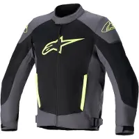 Alpinestars T-SP X Superair Jacke Teer Grau Schwarz Gelb Fluo Größe 3XL