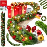 Kesser Weihnachtsgirlande 10m, 200LED, Fernbedienung