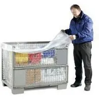 Transpak Seitenfaltensack Maße (B+SFxL) 1300+950x2400mm S.50µ LPDE transp. f.Gitterbox