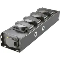 Adam hall Proport IP54 bewertete Steckdosenleiste 4 Black EU Steckdosen
