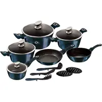 Berlinger Haus 10-Teiliges Granit Kochtopfset Topfset Metallic Aquamarine Bh-1884