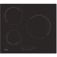 Candy Timeless CH63CT, Schwarz, Integriert, 59 cm, Keramik, Glaskeramik, 3 Zone(n)