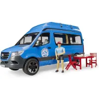 BRUDER Sprinter Wohnmobil blau+fig+Zubehör 02684