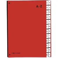 Pagna Pultordner Color A - Z, auch für Überformate, Polypropylen, rot