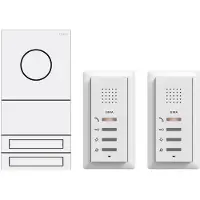 Gira 2407902 Audio System 2TN weiß Zweifamilienhaus Paket Audio