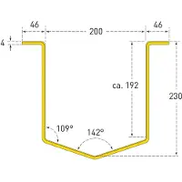 Moravia Rohrschutz klein 300 schwarz/gelb 300 x 292 x 230 mm mit Wandplatten