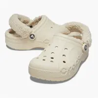 Crocs Baya gefütterte Fuzz Riemen Clogs Winter White