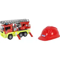 BRUDER Man Tga Feuerw. Drehleiter,L&S,Spielhelm