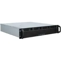 Inter-Tech 2U-2404L, Rack, Server, Schwarz, Silber, micro ATX, Mini-ITX, 2U, HDD, Netzwerk, Leistung