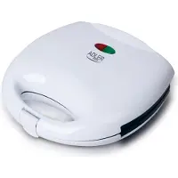 Adler AD 301 Sandwichmaker 750W 4 Dreieck-Taschen Antihaftbeschichtete Platten Weiß