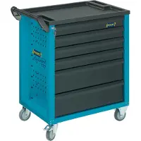 Hazet Assistent 177-6, 6 Regale, Stahl, Schwarz, Blau, 20 kg, 4 Rad/Räder, 498 mm