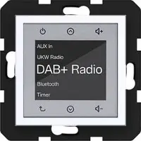 Hager WAN6111WG Radio Touch UP DAB+, Bluetooth, A.x/C.x, lichtweiß glänzend