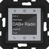 Hager WAN6111BG Radio Touch UP DAB+, Bluetooth, A.x/C.x, nachtschwarz glänzend