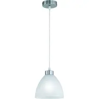 REALITY IMPORT Pendelleuchte DALLAS 1 flammig Glasschirm in Weiß Ø 20cm