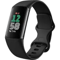 Fitbit Charge 6, Aktivitäts-Trackerarmband, AMOLED, GPS, Nahfeldkommunikation (NFC), Wasserfest, Schwarz