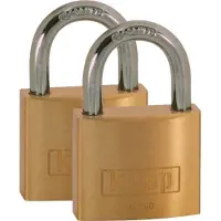 Kasp K12040D2 Hængelås 40 mm Gyldengul Nøglelås