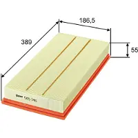 Valeo Luftfilter 585146 Filtereinsatz 58mm für VW PORSCHE LAND ROVER