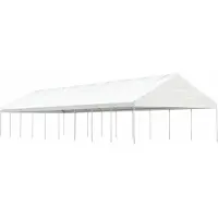 vidaXL Pavillon mit Dach Weiß 20,07x5,88x3,75 m Polyethylen