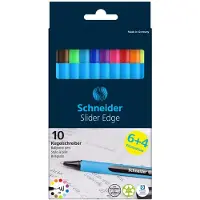 Schneider Schreibgeräte Kugelschreiber Slider Edge XB Promotion 10 Farben 6 + 4 Stück