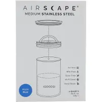 Airscape Edelstahl-Aromabehälter mittel, blau matt