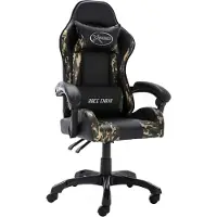 vidaXL Gaming-Stuhl Schwarz und Tarnmuster Kunstleder