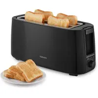 Tomado TBT4000B Toaster für 4 Scheiben - 7 Bräunungsstufen - 1400 Watt - Schwarz