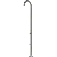 MPC Wheels Sined | Außendusche Quartu - 229 Cm - Edelstahl Aisi 316L - Hochwertig - Mit Fußdusche - Korrosionsbeständig