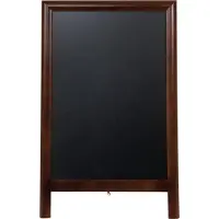 Securit Gehwegtafel "Deluxe" - Dunkelbraun - Gummibaumholz lackiert - 55x85cm