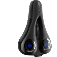 RockBros LF044BL Fahrradsattelüberzug mit Regenschutz, Schwarz mit blauen Elementen