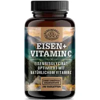 Scheunengut Eisentabletten Eisen - Eisenbisglycinat mit Vitamin C -Stark- Vegan DE 240 Tabletten 82 g