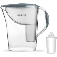 Pearlco 281016 Wasserfilter Grau inkl. 1 Classic Filterkartusche – kompatibel mit Brita Classic