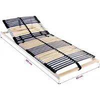 vidaXL Bett-Lattenrost Braun 80 x 190 cm Massivholz Buche