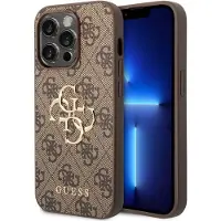 GUESS Apple iPhone 15 Pro Max Hülle - Kunststoff - - Backcover/Hard Case - Braun