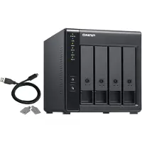 Qnap TR-004, HDD / SSD-Gehäuse, 2.5/3.5", Serial ATA II, Serial ATA III, 3 Gbit/s, Hot-Swap, Schwarz