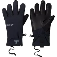 Columbia - Leichte wasserdichte Skihandschuhe - M Powbound Glove Black für Herren aus Leder - Größe S - schwarz