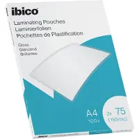 Ibico Lamineringslomme Ibico A4 75 micron - (100 stk.)