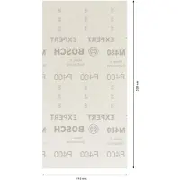 Bosch Expert M480 115x230 Mm G400 Sandpaper 10 Units Durchsichtig