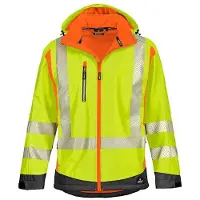 Runnex 4PROTECT Warnschutz-Softshelljacke HOUSTON leuchtgelb/leuchtorange 4XL