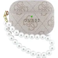 GUESS Schutzhülle für AirPods Pro 3, 4G Pearl Strap Case, Rosa