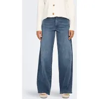 ONLY High-waist-Jeans "ONLMADISON – High-Waist-Jeans mit modischen Abriebeffekten" Baumwollmischung, wide fit, high waist
