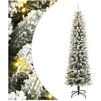 vidaXL Künstlicher Weihnachtsbaum mit Schnee 150 LEDs 150 cm