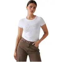 GUESS T-Shirt W5RI68 KA0H1 Weiß Regular Fit 100