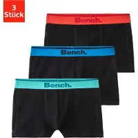 Bench . Boxer "Boxershorts für Jungen" Packung, 3 Stk. unifarben, mit Logobund, Baumwollmischung