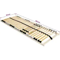 vidaXL Bett-Lattenrost Braun 90 x 190 cm Massivholz Buche