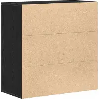 vidaXL Sideboard Schwarz Eichen-Optik 79 x 38 x 80 cm Holzwerkstoff