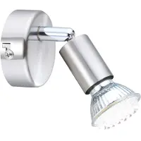 Etc-shop LED Wandlampe MATRIX mit LED-Leuchtmittel aus mattem Nickel